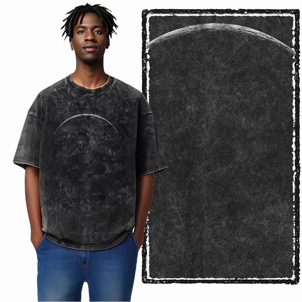 Space Theme Graphic T-Shirt (Acid Wash)