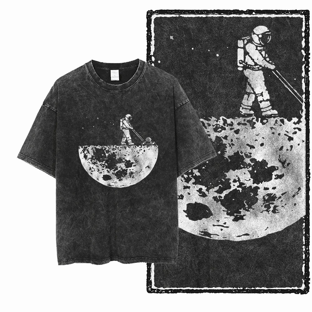 Space Theme Graphic T-Shirt (Acid Wash)